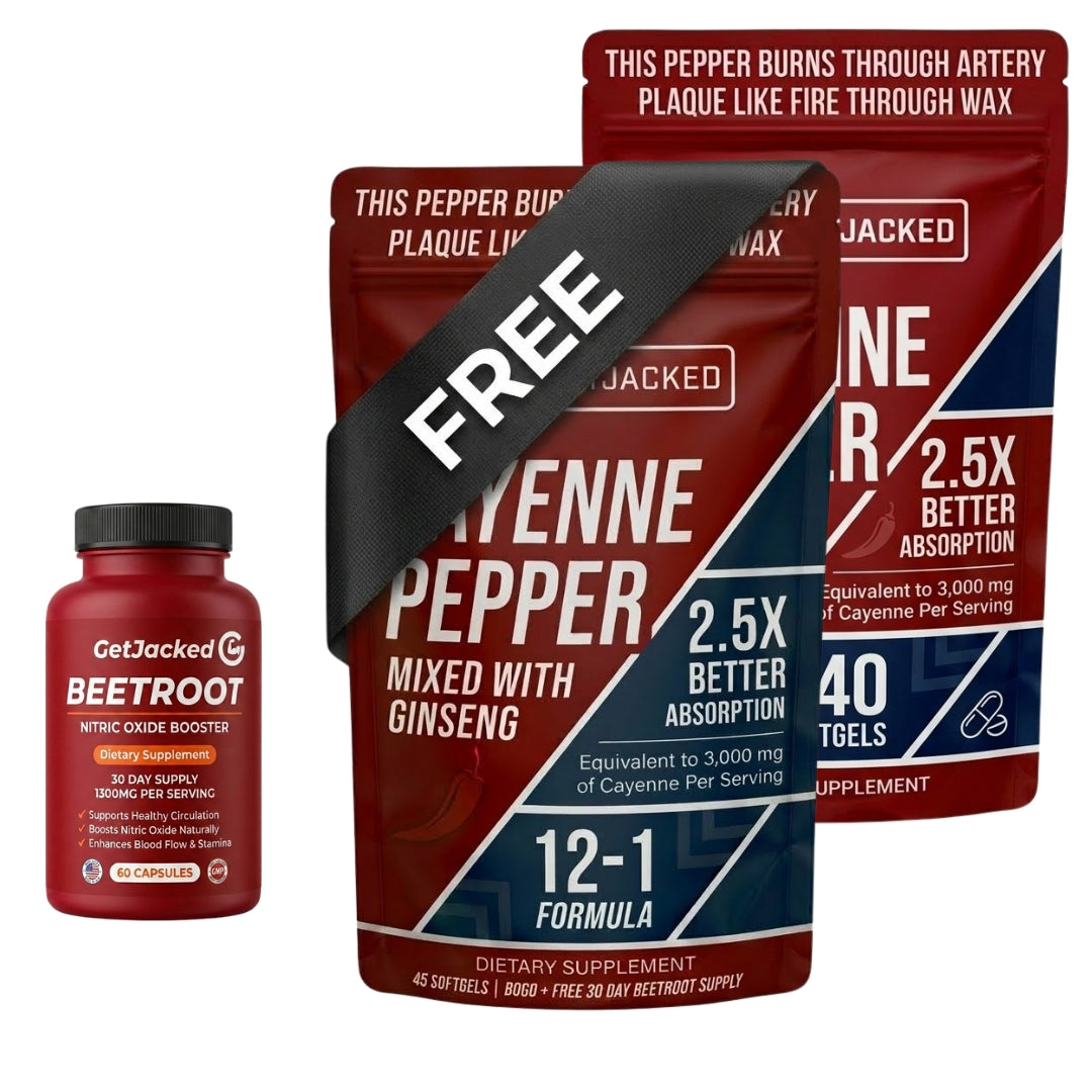 Favorezca la función vascular con las cápsulas blandas de cayena GetJacked