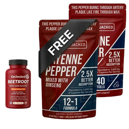 Favorezca la función vascular con las cápsulas blandas de cayena GetJacked