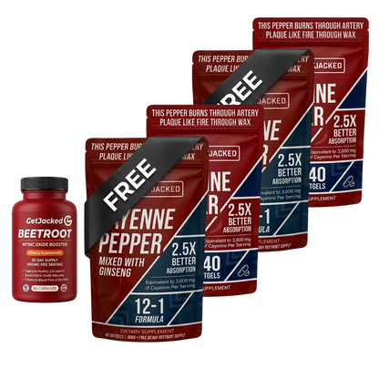 Favorezca la función vascular con las cápsulas blandas de cayena GetJacked