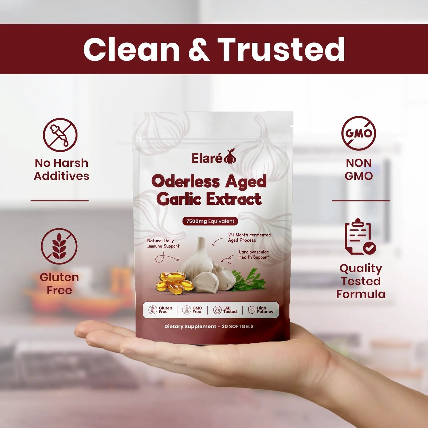 Aged Garlic Extract - 7500mg Odorless Softgels