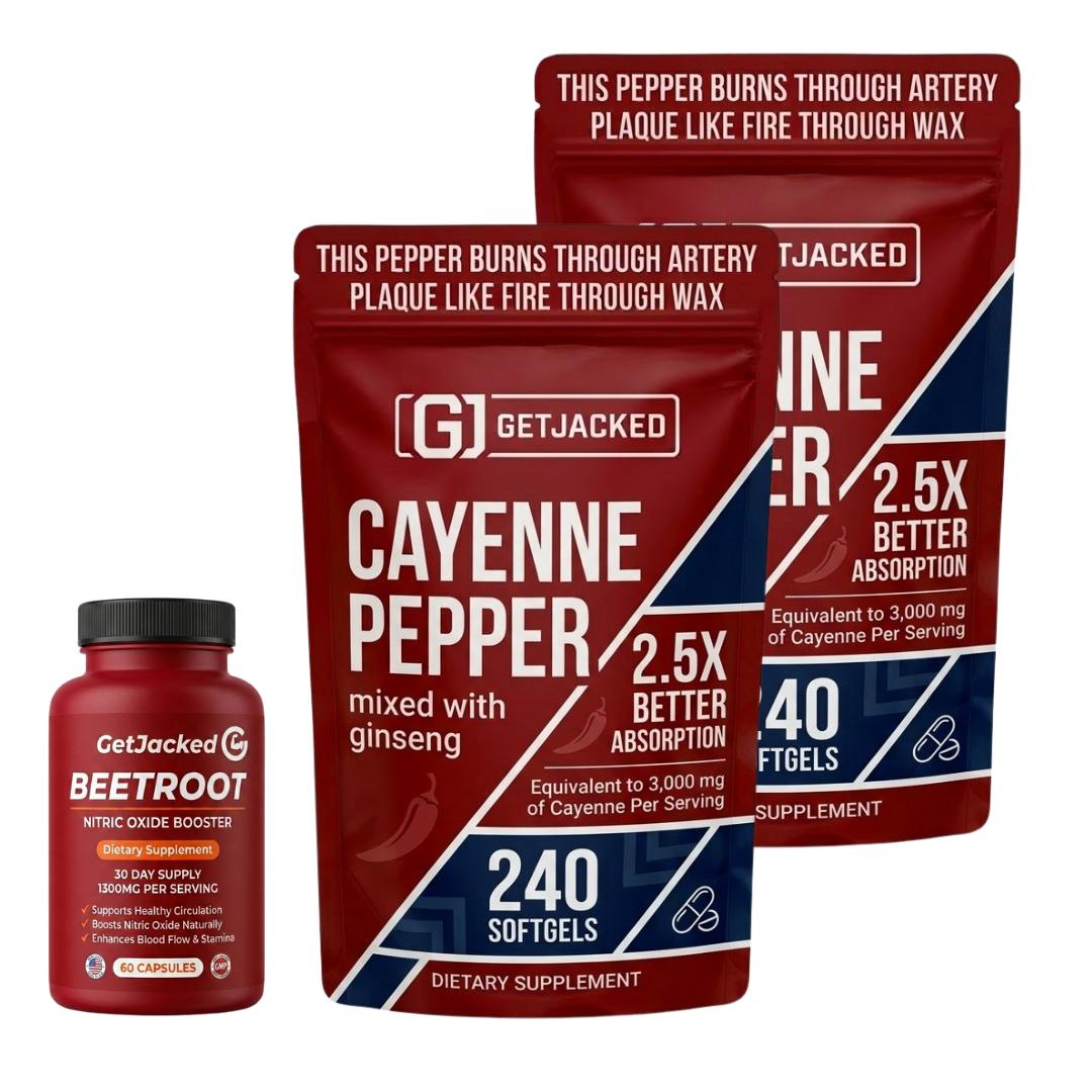 Favorezca la función vascular con las cápsulas blandas de cayena GetJacked