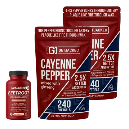 Favorezca la función vascular con las cápsulas blandas de cayena GetJacked