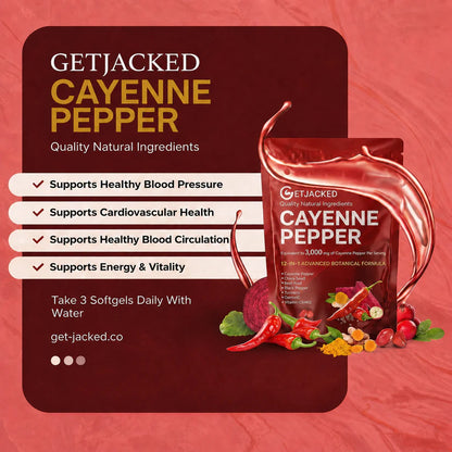 Support Vascular Function with GetJacked Cayenne Softgels