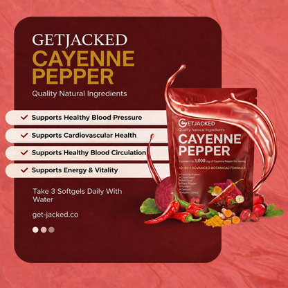Support Vascular Function with GetJacked Cayenne Softgels