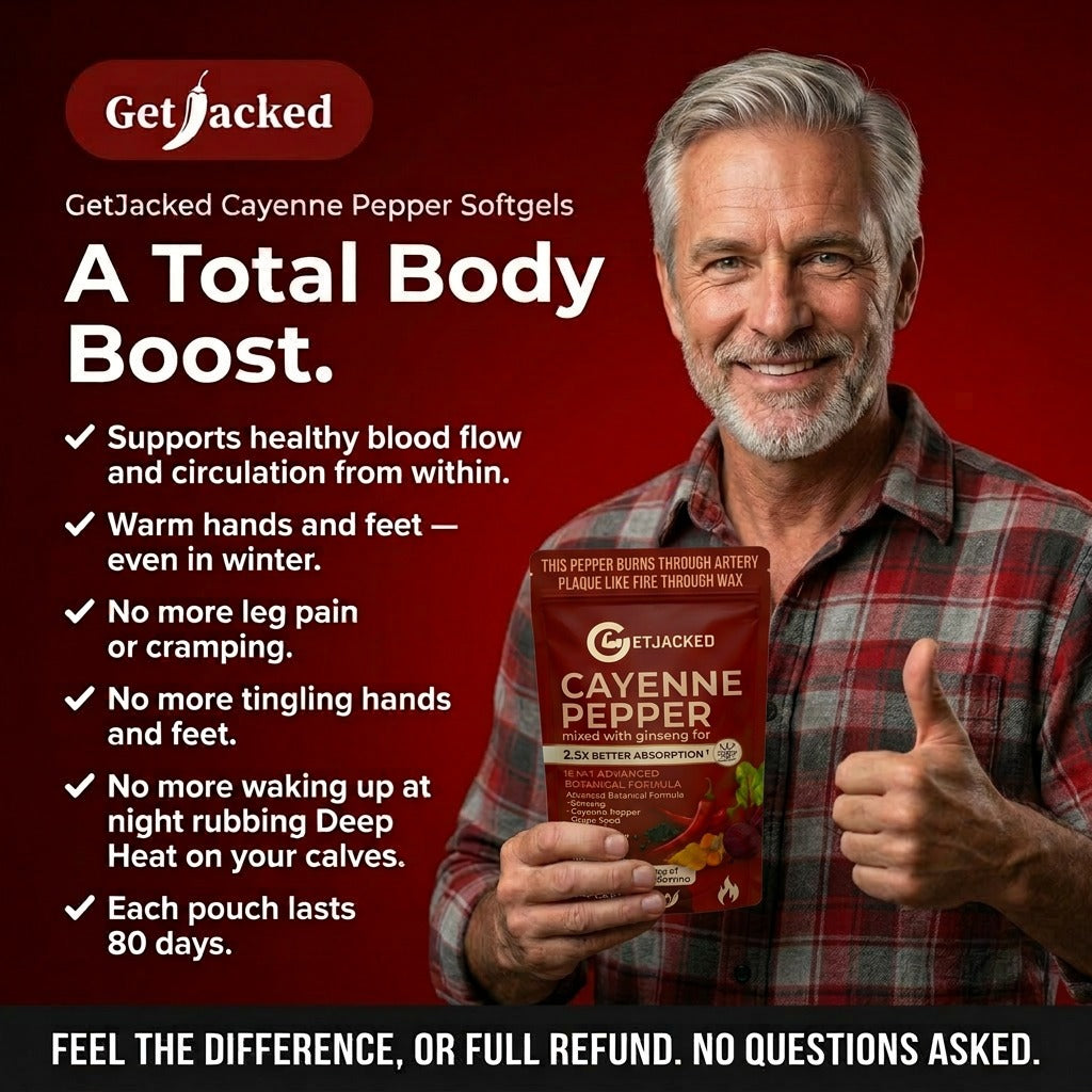 Support Vascular Function with Get-Jacked Cayenne Softgels