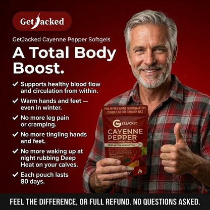 Support Vascular Function with Get-Jacked Cayenne Softgels