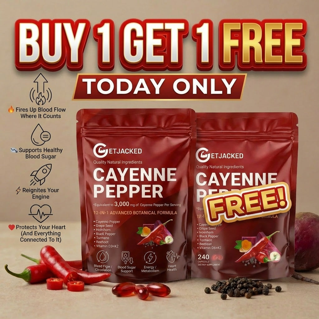 Support Vascular Function with GetJacked Cayenne Softgels
